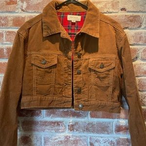 Pacsun cropped brown jean jacket